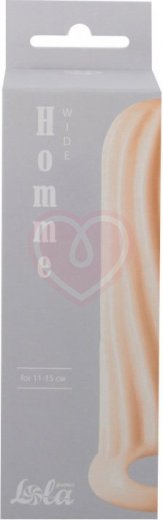 Насадка для увеличения диаметра с двусторонним рельефом Homme Wide для 11-15 см телесная фото 2