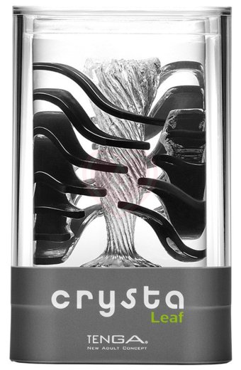Мягкий мастурбатор с рёбрышками Tenga Crysta Leaf прозрачный фото 2