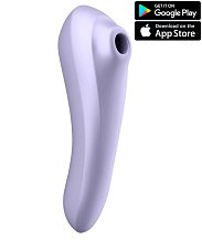 Вакуумно-волновой вибратор с приложением Satisfyer Dual Pleasure сиреневый