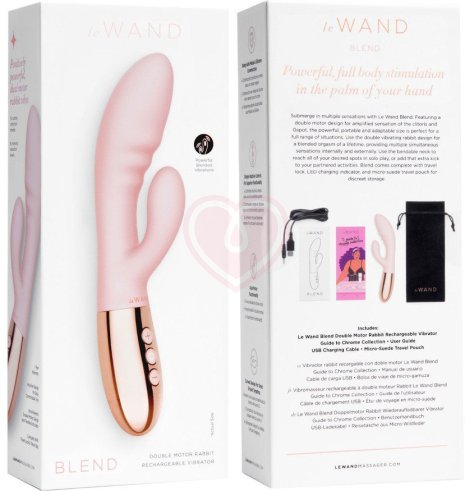 Вибратор с клиторальным кончиком Le Wand Blend розовое золото фото 7