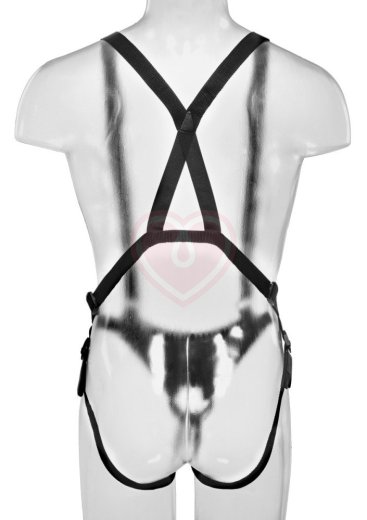 Фаллопротез с ремнями Hollow Strap-On Suspender System 27 см телесный фото 5