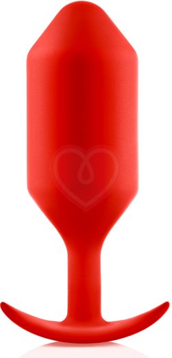 Утяжелённая анальная пробка для ношения b-Vibe Snug Plug 6 большая красная фото 1