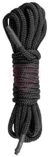 Нейлоновая верёвка Black Bondage Rope 5 м чёрная фото 1
