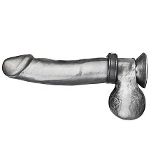 Кожаное кольцо на член на клепках Snap Cock Ring 4 см