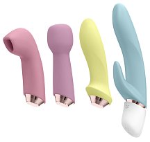 Набор Satisfyer Marvelous Four с 4 насадками для разной стимуляции