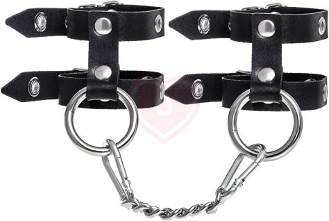 Наручники из двух ремешков Pecado BDSM черные фото 2