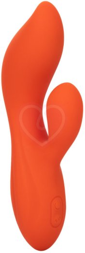 Вибратор с клиторальным стимулятором Stella Liquid Silicone Dual Teaser оранжевый фото 1