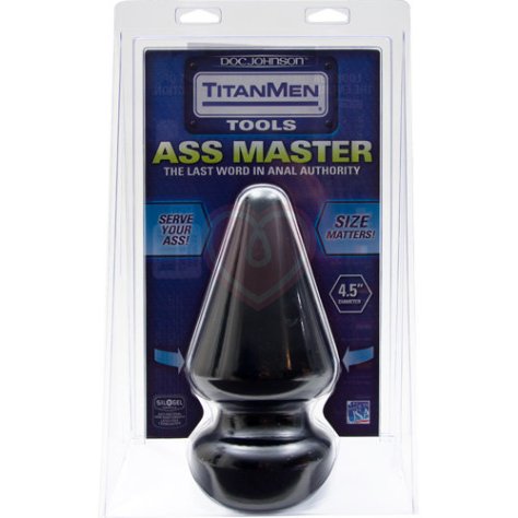 Огромная анальная пробка Titanmen Ass Master чёрная фото 2