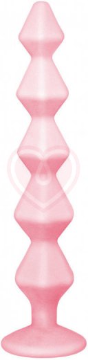 Анальная цепочка с кристаллом Emotions Buddy розовая фото 1