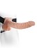 Фаллопротез с мошонкой Hollow Strap-On with Balls 24 см телесный фото 5