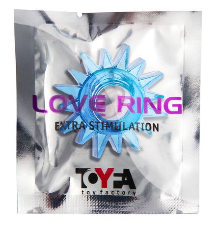 Кольцо эрекционное Toyfa Love Ring Шестерёнка синее фото 2