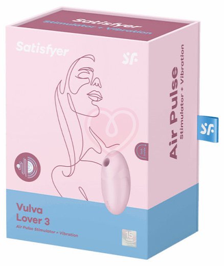 Вакуумный стимулятор с вибрацией Satisfyer Vulva Lover 3 розовый фото 5
