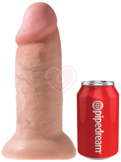 Толстый фаллоимитатор на присоске Pipedream King Cock Chubby телесный фото 2