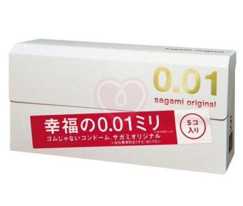 Самые тонкие презервативы Sagami Original 001 полиуретановые 5 шт фото 1