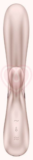 Вибратор с клиторальным стимулятором, подогревом и приложением Satisfyer Hot Lover жемчужный фото 4