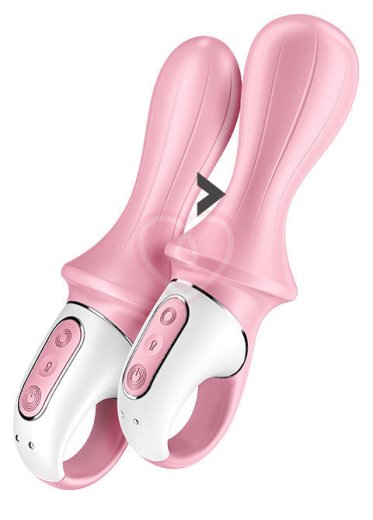 Анальный расширяемый вибратор Satisfyer Air Pump Booty 5 с приложением розовый фото 4