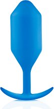 Утяжелённая анальная пробка для ношения b-Vibe Snug Plug 5 большая синяя