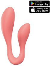 Стимулятор для пар с управлением через приложение Couple Secrets 2.0 APP персиковый
