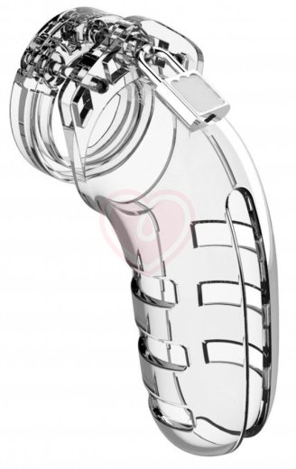 Мужской пояс верности Shots Man Cage Model 06 прозрачный 14 см фото 1