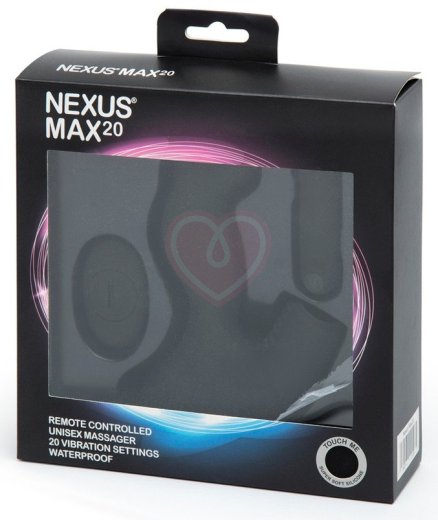 Вибростимулятор Nexus Max 20 с пультом управления чёрный фото 3