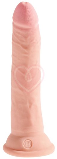 Фаллоимитатор на присоске King Cock Triple Density 18 см телесный фото 2