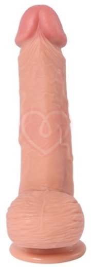 Реалистичный фаллоимитатор Real Dual Layer 20 см фото 5