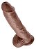 Фаллоимитатор на присоске с мошонкой King Cock with Balls 25 см коричневый фото 2