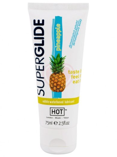 Съедобный лубрикант на водной основе Superglide со вкусом ананаса 75 мл фото 1