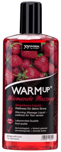 Съедобное разогревающее масло WarmUp Клубника 150 мл фото 1