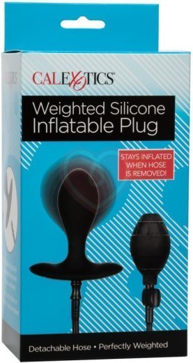 Утяжелённая расширяемая анальная пробка Weighted Silicone Inflatable Plug фото 7