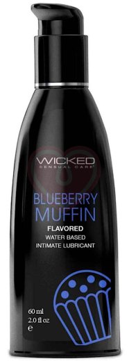Оральный лубрикант Wicked Aqua Blueberry Muffin со вкусом черничного маффина 60 мл фото 1