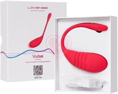 Виброяйцо с фрикциями и управлением со смартфона Vulse Lovense красное фото 4