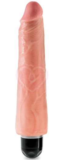 Вибратор King Cock Vibrating Stiffy 23 см телесный фото 1