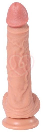 Реалистичный фаллоимитатор Real Dual Layer 23 см фото 3