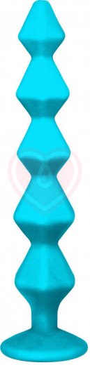 Анальная цепочка с кристаллом Emotions Buddy бирюзовая фото 1