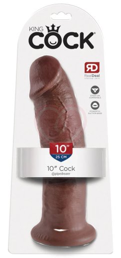 Фаллоимитатор на присоске King Cock 26 см коричневый фото 5