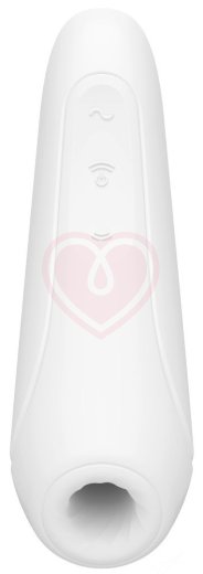 Вакуумный стимулятор с приложением Satisfyer Curvy 1+ белый фото 2