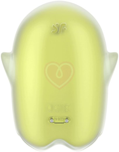 Вакуумый вибростимулятор клитора Satisfyer Glowing Ghost светящийся в темноте жёлтый фото 6