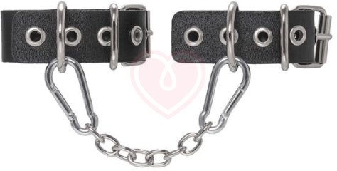 Наручники-браслеты с люверсами Pecado BDSM черные фото 1