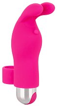 Вибронасадка на палец Finger Bunny розовая