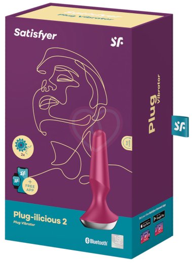 Анальная вибропробка Satisfyer Plug Ilicious 2 с приложением розовая фото 2