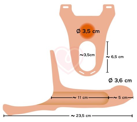 Полый фаллоимитатор на ремешках Strap-on Silicone Sleeve фото 5
