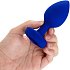 Вибропробка b-Vibe Vibrating Jewel Plug L/XL с кристаллом и пультом синяя фото 4