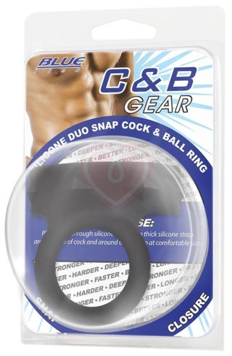 Двойное эрекционное кольцо Duo Snap Cock & Ball Ring фото 2