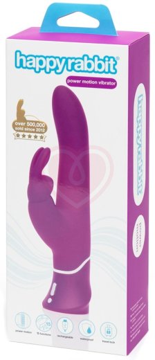Вибратор с пульсацией Happy Rabbit Curve Thrusting лиловый фото 2