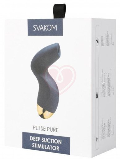 Вакуумный клиторальный стимулятор Svakom Pulse Pure синий фото 4