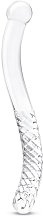 Стеклянный двусторонний фаллоимитатор Glass Pelvic Wand Double Ended прозрачный