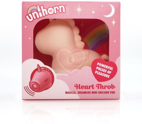 Клиторальный пульсирующий вибратор в виде единорога Unihorn Heart Throb розовый фото 2