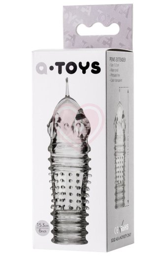 Прозрачная насадка на пенис для дополнительной стимуляции ToyFa A-Toys фото 4