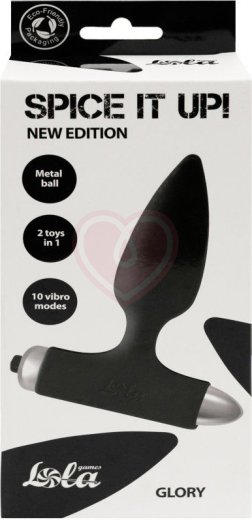 Анальная вибропробка со смещенным центром тяжести Spice it up New Edition Glory чёрная фото 3